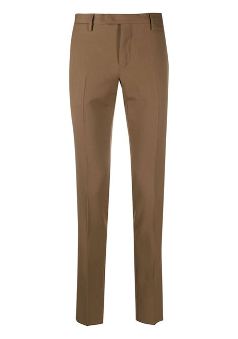 Pantaloni chino slim in lana color cammello con piega stirata PT TORINO | COKSZEZ00CL1-PO360140